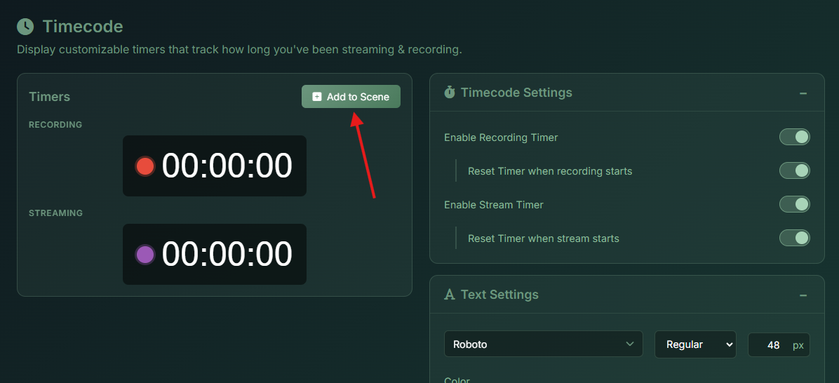 Add timer to Streamlabs Desktop stream